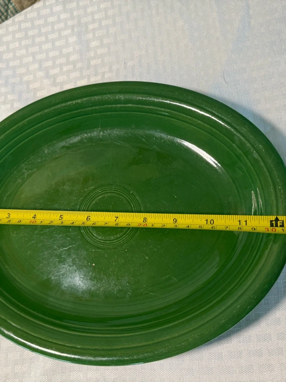 Fiesta Vintage Green Oval Ceramic Serving Platter